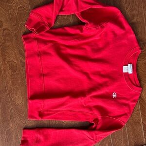 Champion Women's Bright Red Crew Neck Sweater